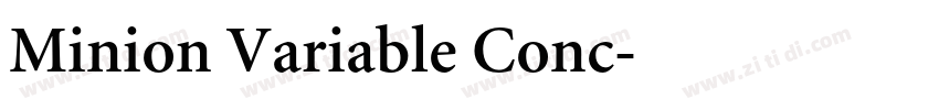 Minion Variable Conc字体转换